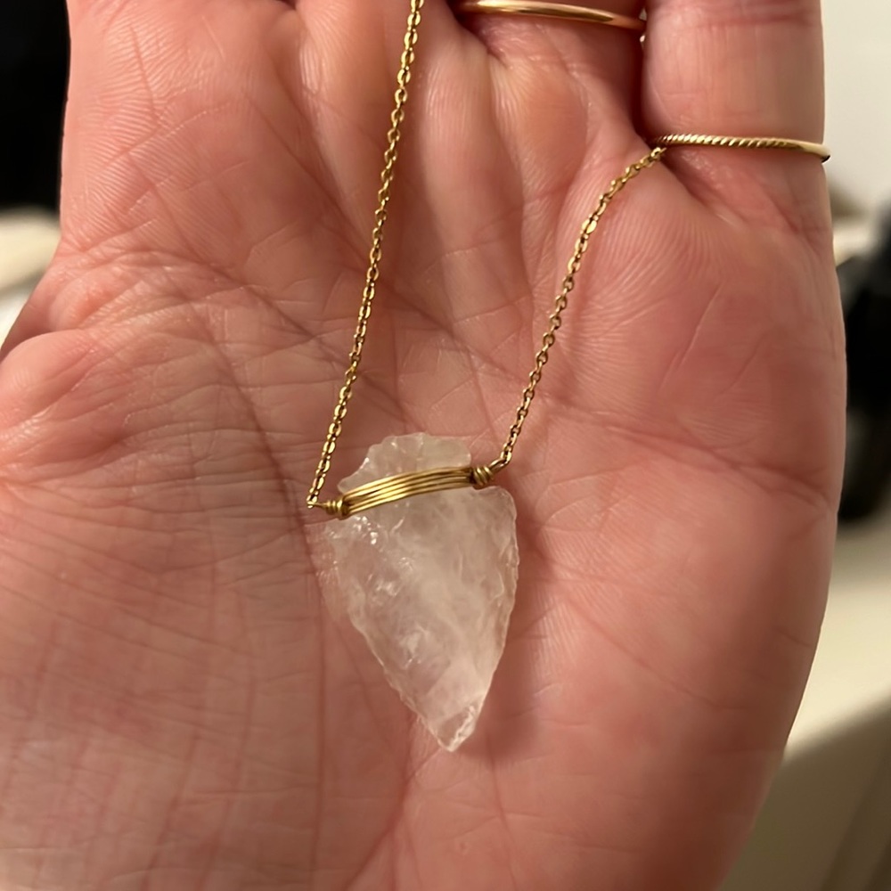 Crystal arrowhead necklace